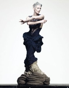 Tilda Swinton Inspired Knitwear - Four Piece Crocheted Knit Dress all Sandra Backlund 2008-09