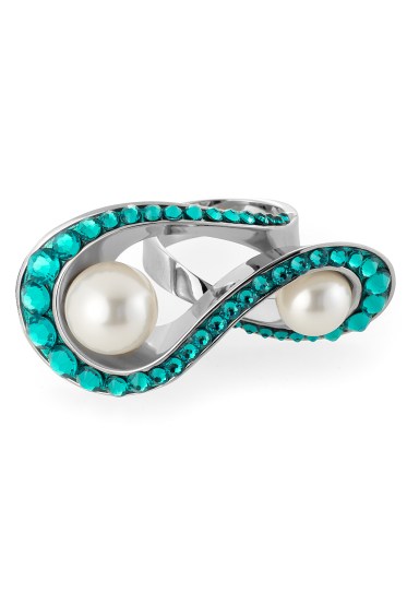 Atelier Swarovski by Nicholas Kirkwood - Spiral Ring Blue Zircon