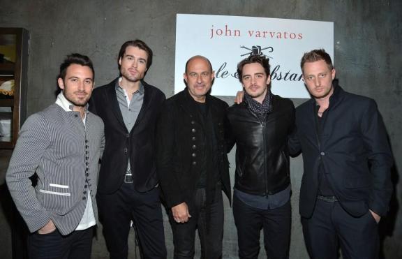 (L-R) Michael Chernow, Pete Cashmore, John Varvatos, Vincent Piazza, and Michael Voltaggio  (Photo by Mike Coppola/Getty Images for John Varvatos)