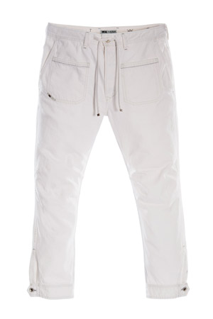 ED-RAKEE-WHITE - Denim Sweat Pants $298