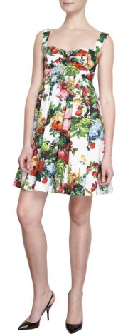 Dolce & Gabbana - Floral Print Babydoll Dress $1495.00