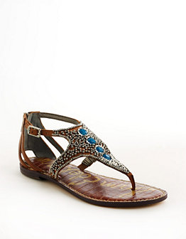 Sam Edelman - Galvin Embellished Leather Sandal $ 130