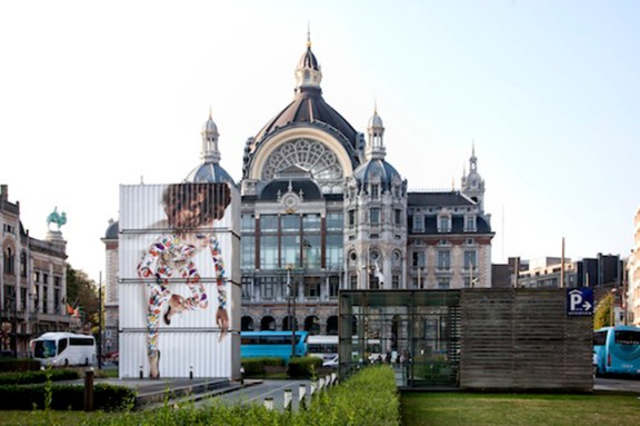 Antwerp icon - Bernhard Willhelm at Voetgangerstunnel