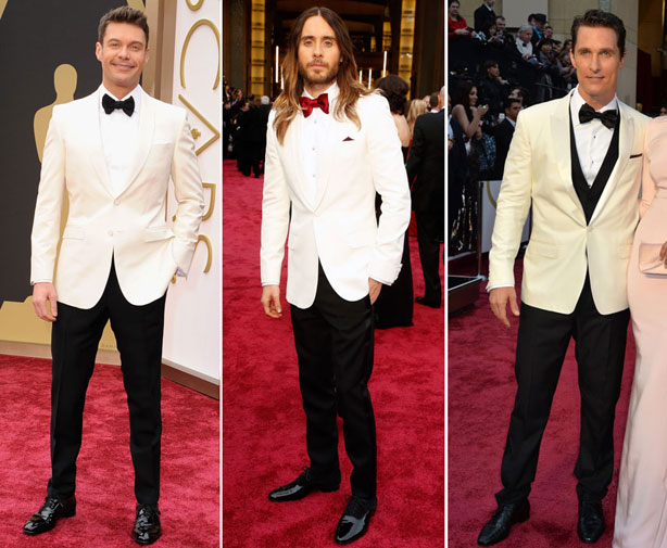 Ryan Seacrest in Burberry, Jared Leto in Saint Laurent and Matthew McCnaughey in Dolce & Gabbana
