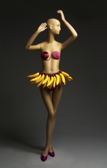 Woman's Ensemble: Bra Top and Banana Skirt, Fall/Winter 1986. Designed by Patrick Kelly, American (active Paris), c. 1954 - 1990. Plastic, metal, rubber. Promised gift of Bjorn Guil Amelan and Bill T. Jones.