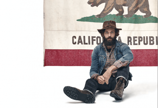 Alpha Jacket in Lincoln Workwear Shirt in Micro Red Core Denim in Royale