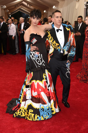 Katy Perry and Jeremy Scott in Moschino